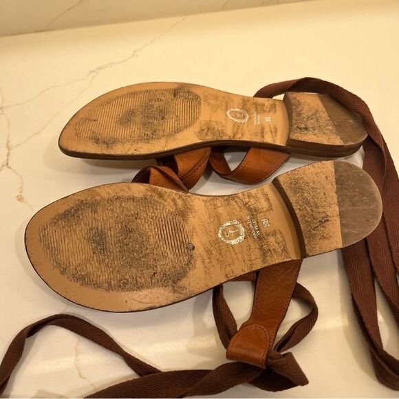 Sarah Flint Tan Leather Sandals - Picture 7 of 13
